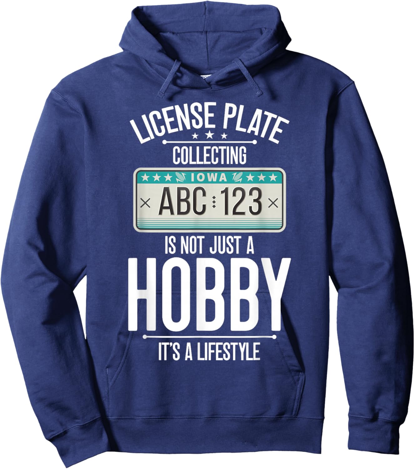 License Plate Collecting Lifestyle License Plate Collecting Hoodie - Hoodie | Navy