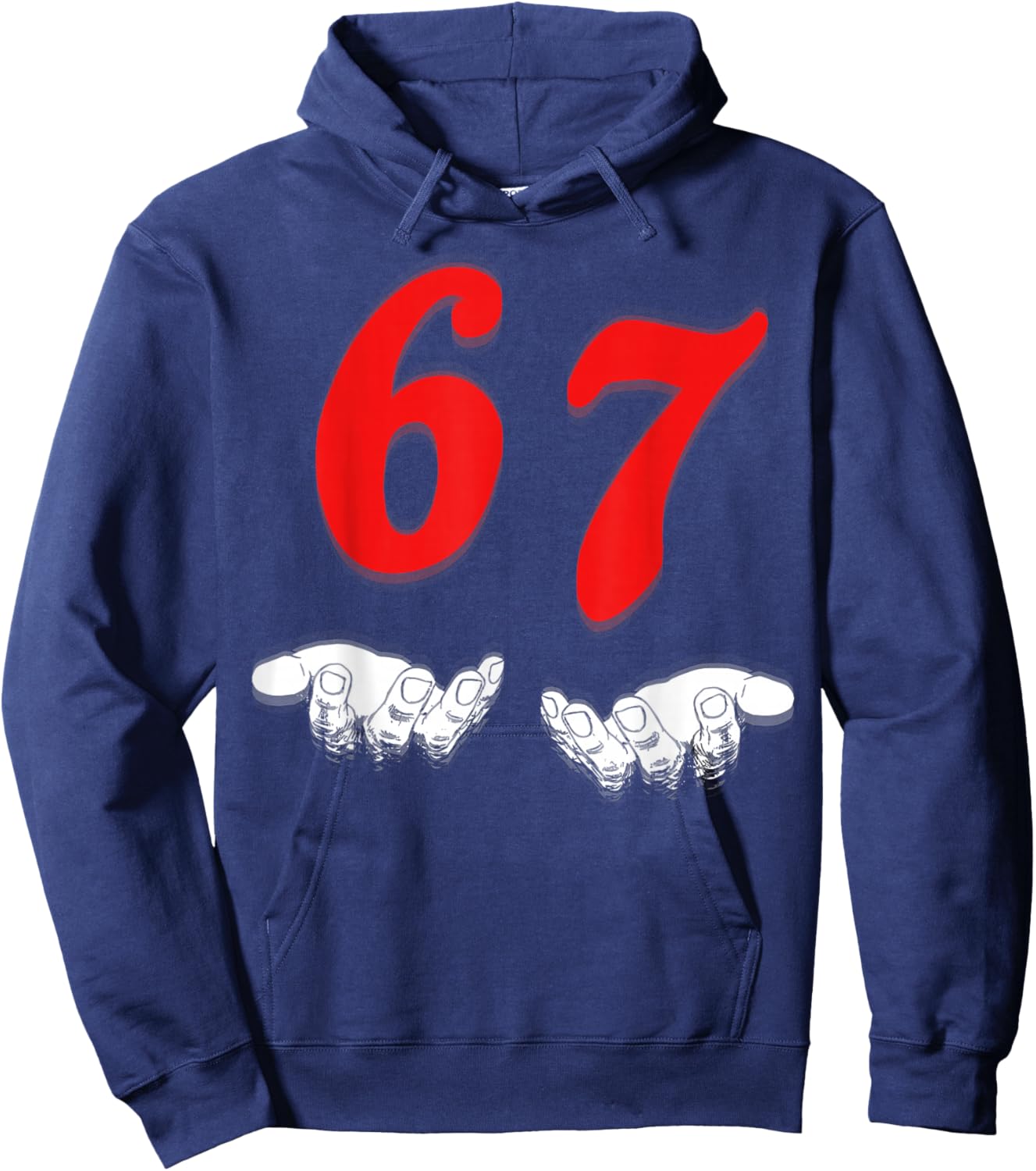 Funny Six Seven 6 7 Meme Hoodie - Hoodie | Navy