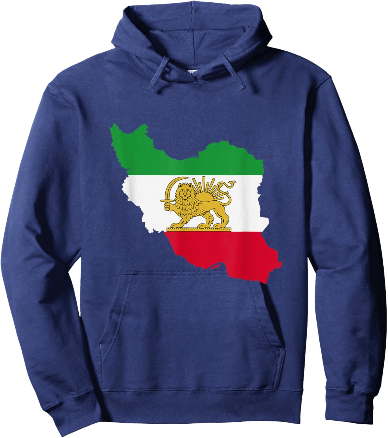 Free Iran Lion and Sun Flag – Persian Heritage Symbol Design Hoodie - Hoodie | Navy