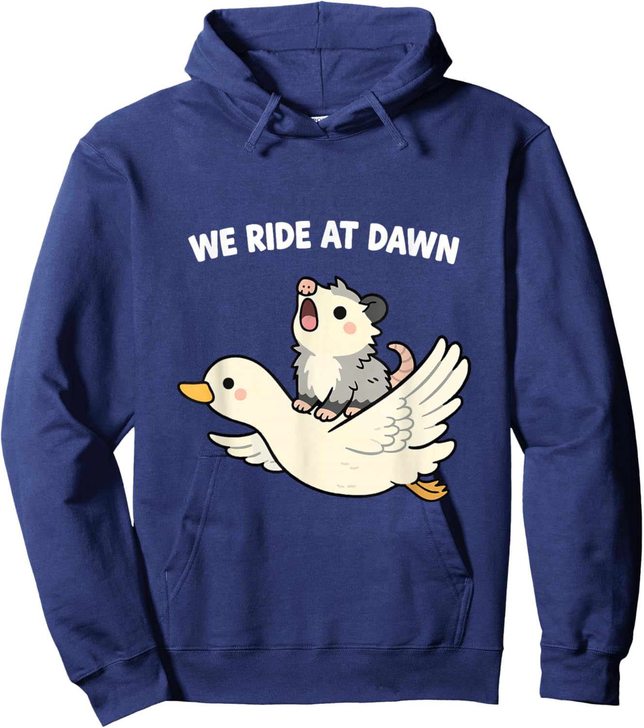 Funny Opossum Meme Kawaii Sarcastic Humor Girls Women Hoodie - Hoodie | Navy