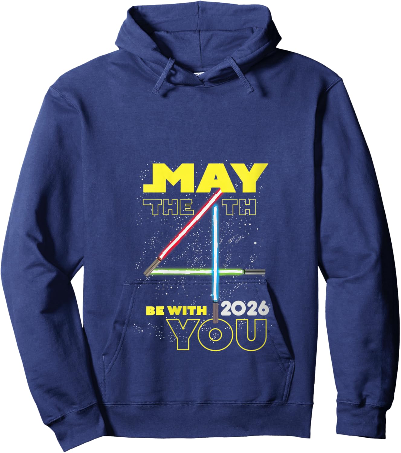 Women's Star Wars May the 4th Be With You 2026 Lightsabers V-Neck Hoodie - Hoodie | Navy