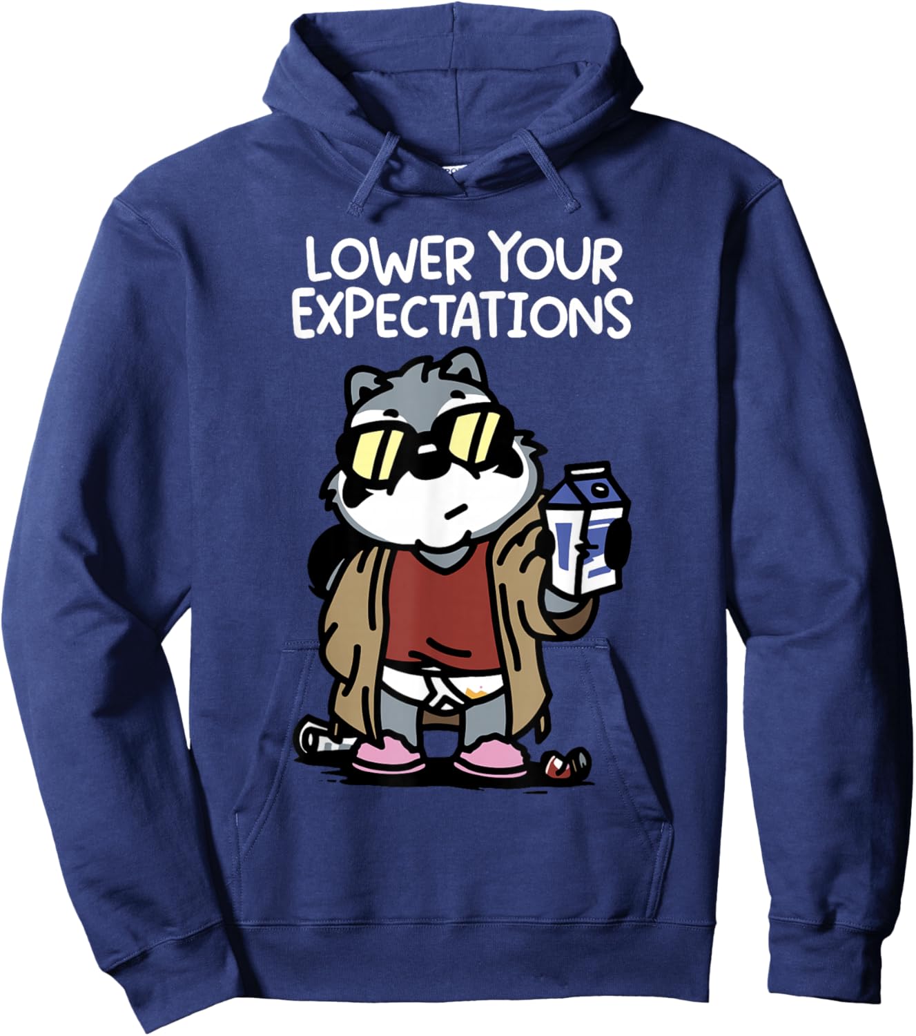 Lower Your Expectations Hoodie - Hoodie | Navy