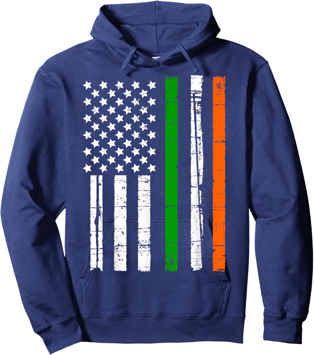 Irish American Flag Hoodie - Hoodie | Navy
