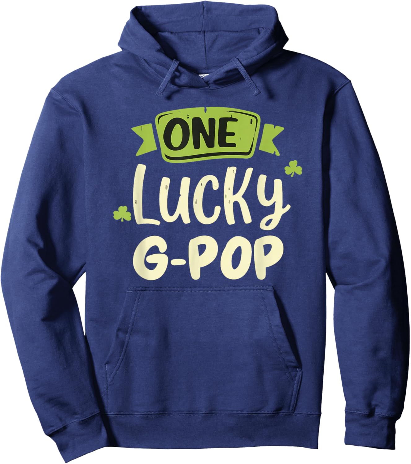 One Lucky G-Pop St. Patrick's Day Funny Matching GPop Hoodie - Hoodie | Navy