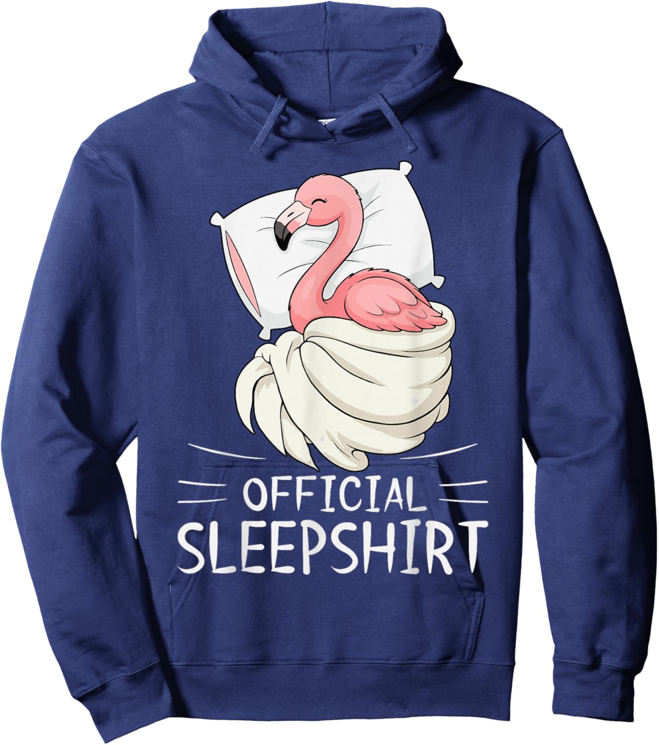Flamingo Animal Official Sleepshirt Pajamas Nightgown Hoodie - Hoodie | Navy