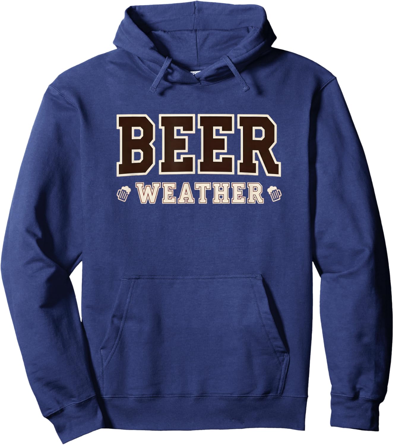 Beer Weather Fun Drinking Beverage Celebration Leisure Humor Hoodie - Hoodie | Navy