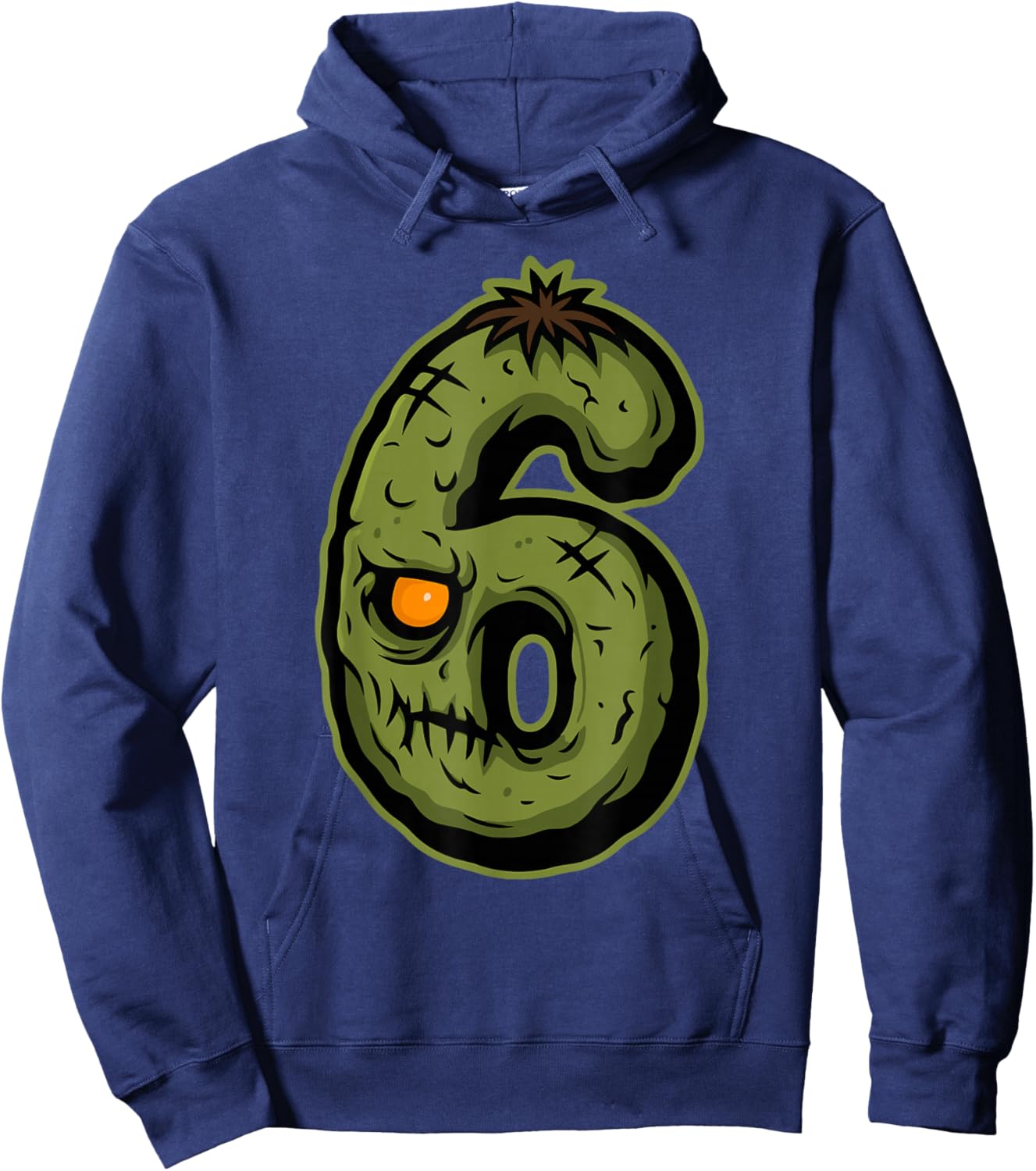 Couple Halloween Costume Duo Costume 6 7 Zombie Number 7 Hoodie - Hoodie | Navy
