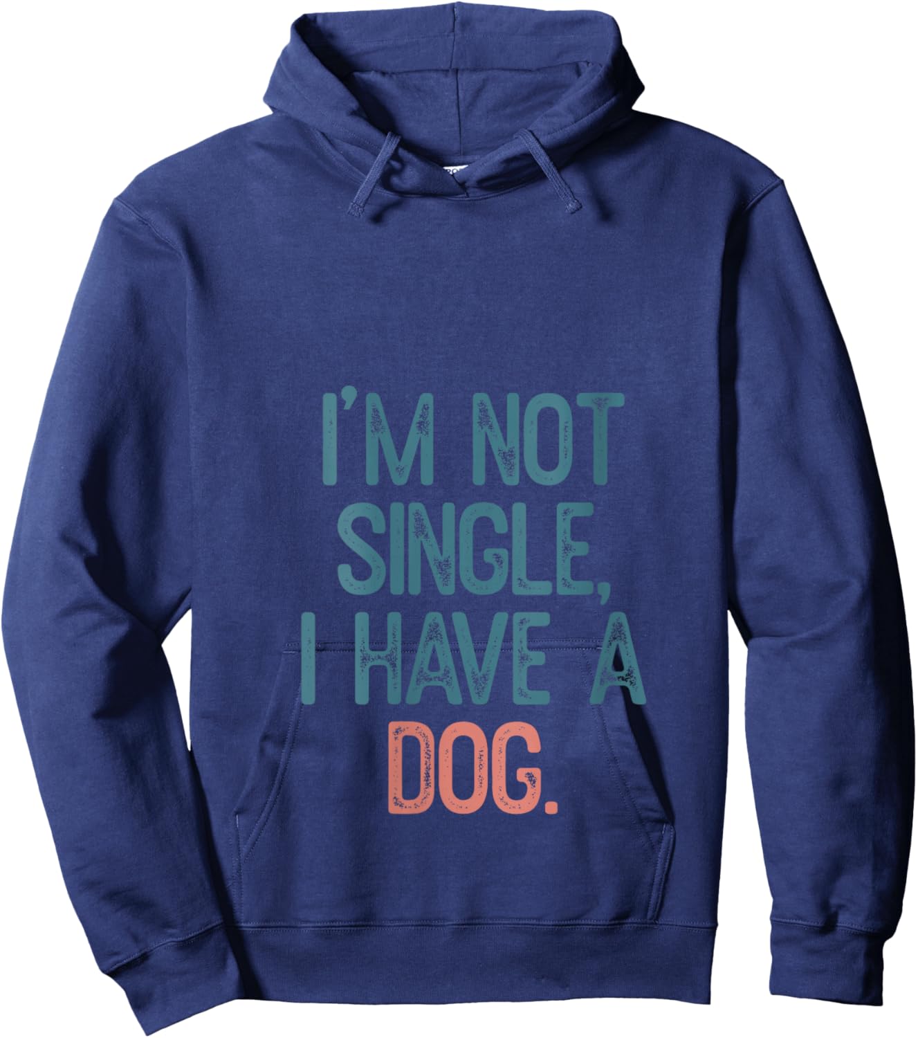 Women's I'm Not Single, I Have A Dog V-Neck Hoodie - Hoodie | Navy