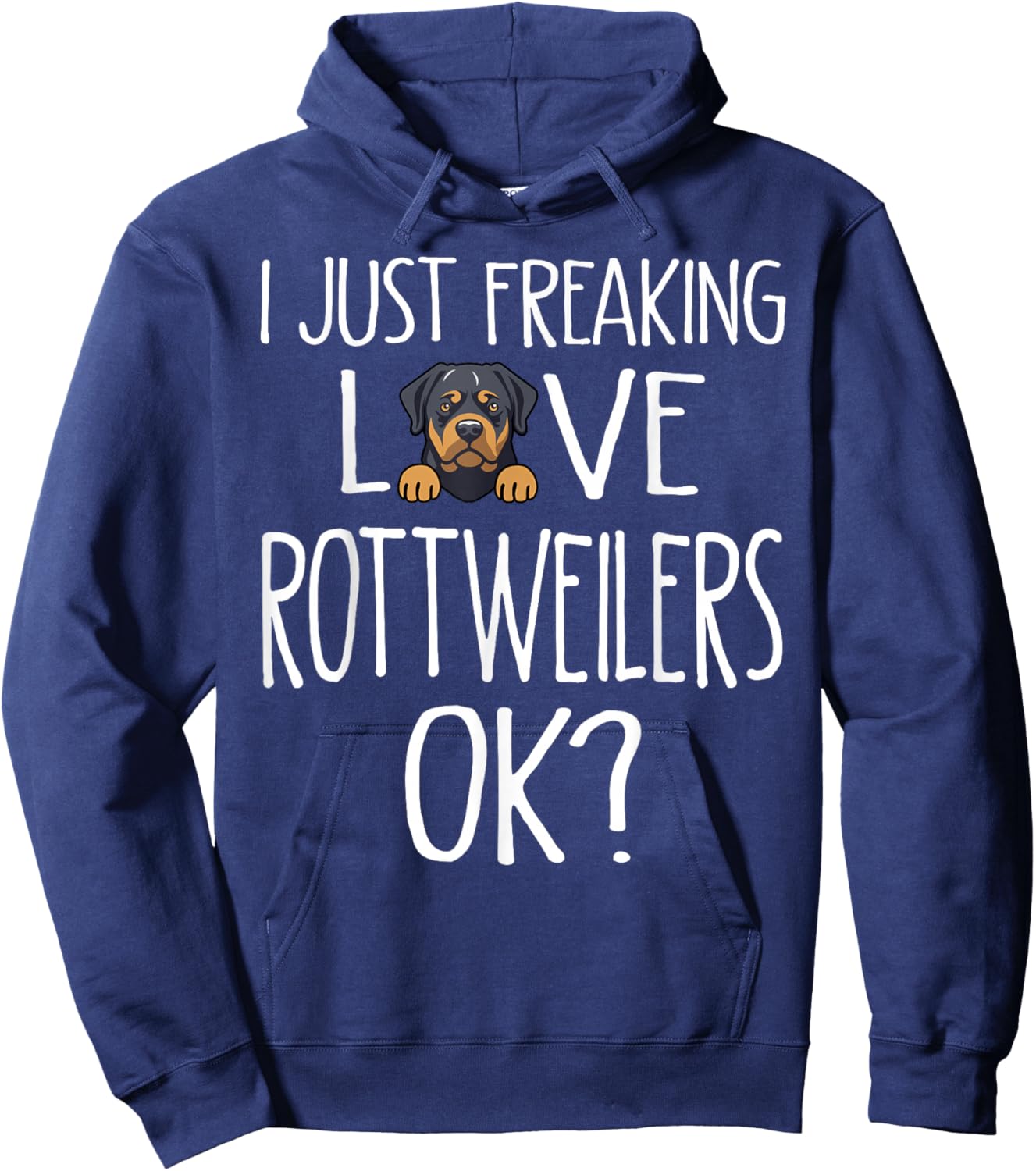 Cute Rottie Dog Mom Dog Dad Funny Rottweiler Hoodie - Hoodie | Navy