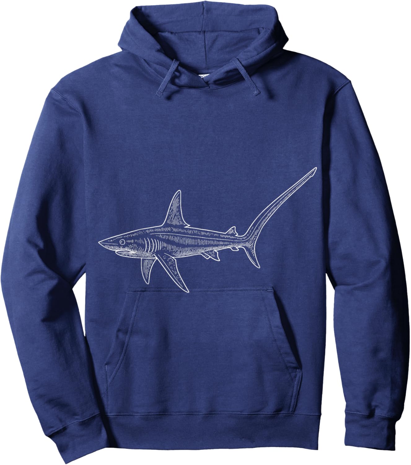 Thresher Shark Illustration Hoodie - Hoodie | Navy