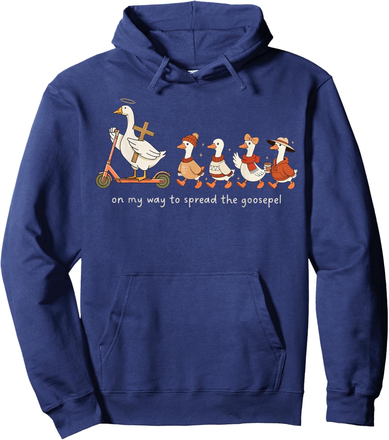 On My Way to Spread The Goosepel Hoodie - Hoodie | Navy