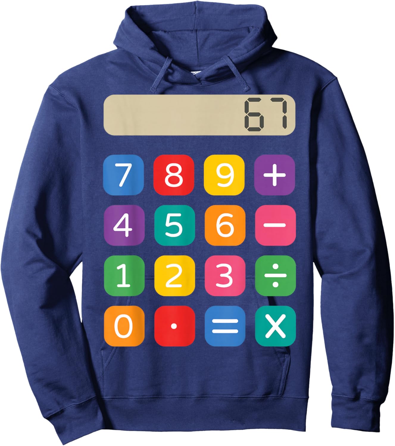 Number Day Maths Calculator Costume for Kids School Outfit Hoodie - Hoodie | Navy