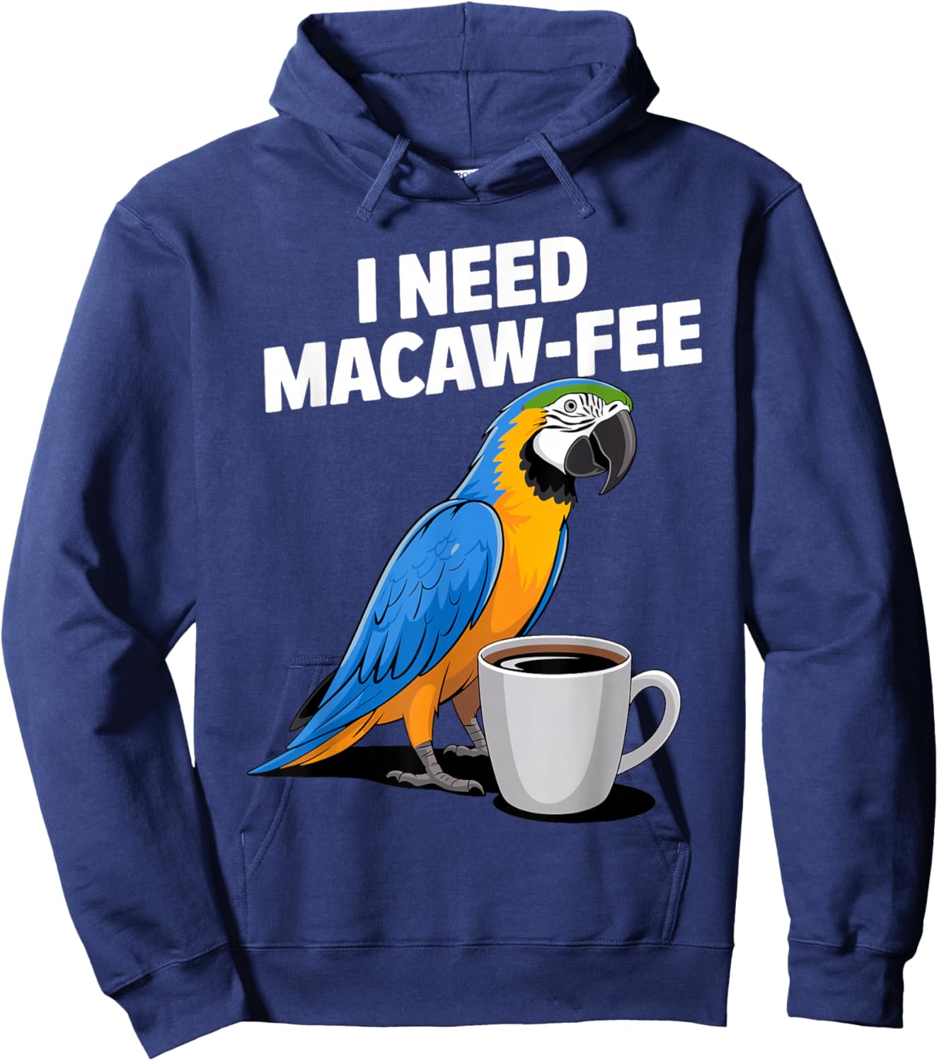 Cool Parrot Design Women Tropical Bird Parrot Lover Hoodie - Hoodie | Navy
