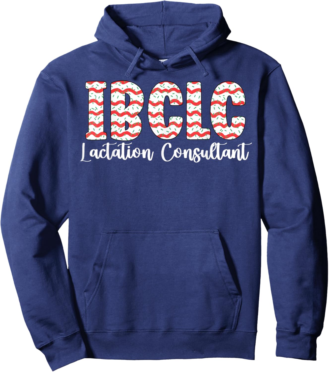 IBCLC Christmas Lactation Consultant Breastfeeding Coach RN Hoodie - Hoodie | Navy