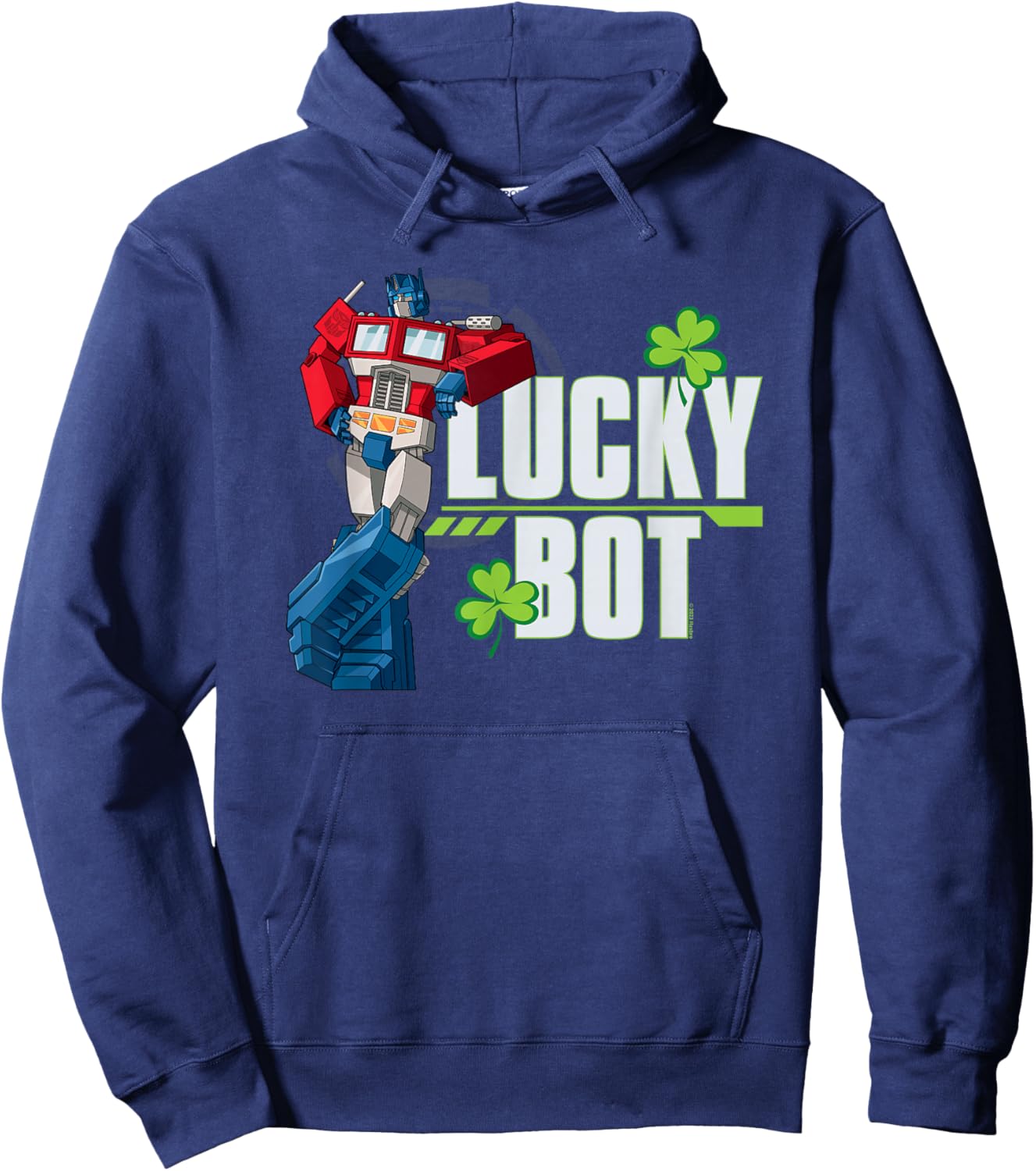 Transformers St Patrick's Day Optimus Prime Lucky Bot Hoodie - Hoodie | Navy