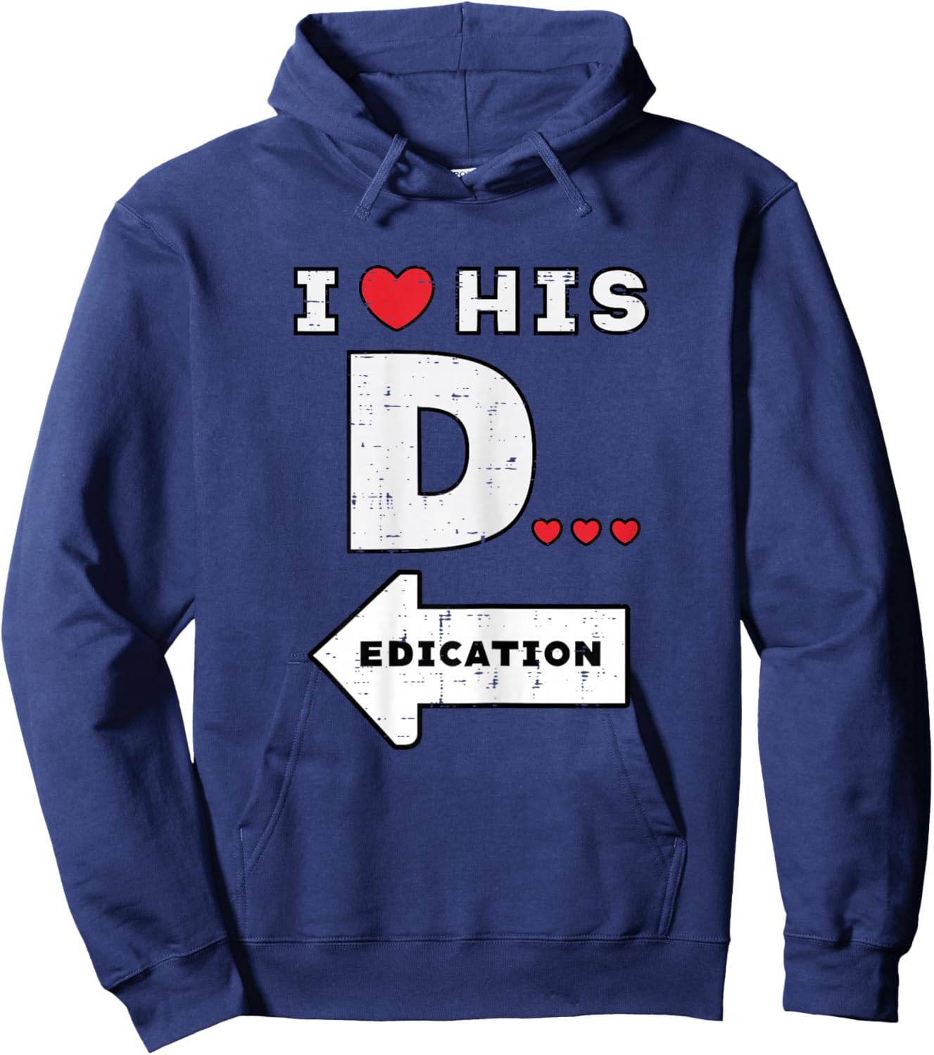 Valentines Day I Love His Dedication Matching Couple Women Hoodie - Hoodie | Navy