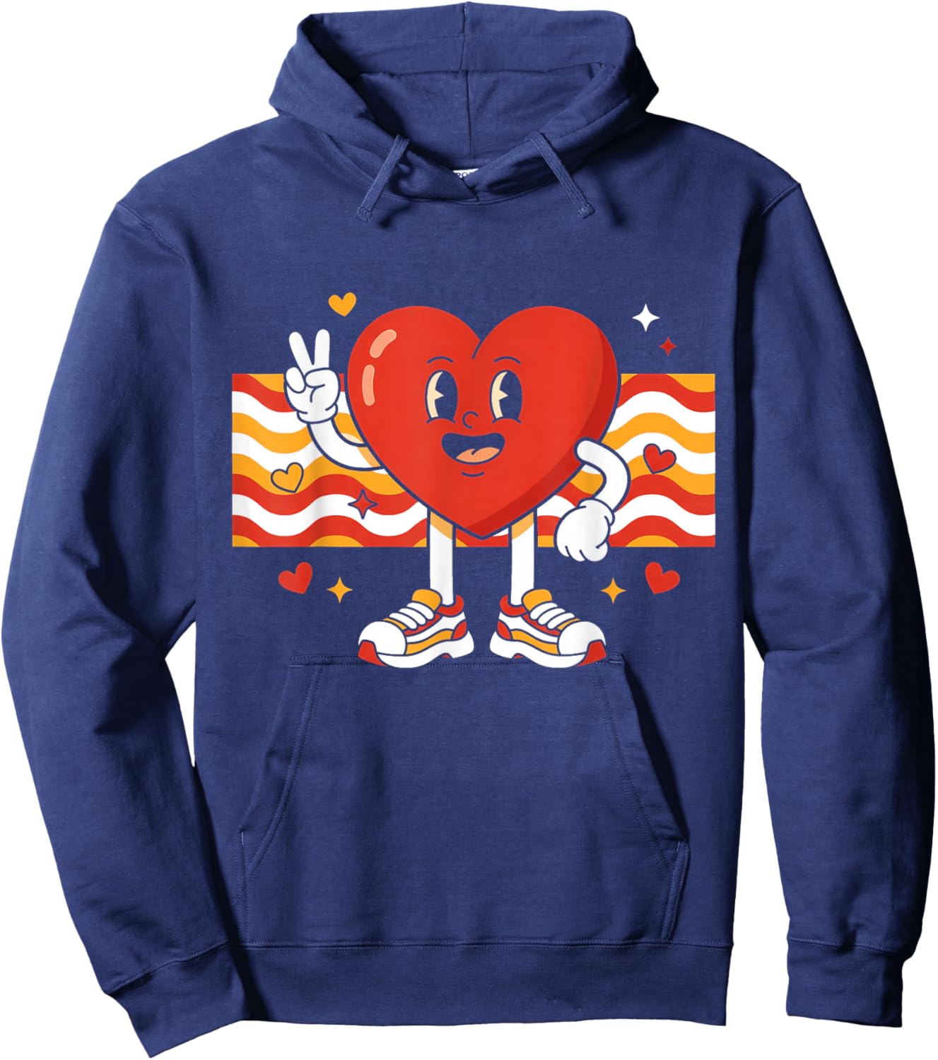 Valentines Vibes Valentines Day for Teens Boys Girls Kids Hoodie - Hoodie | Navy