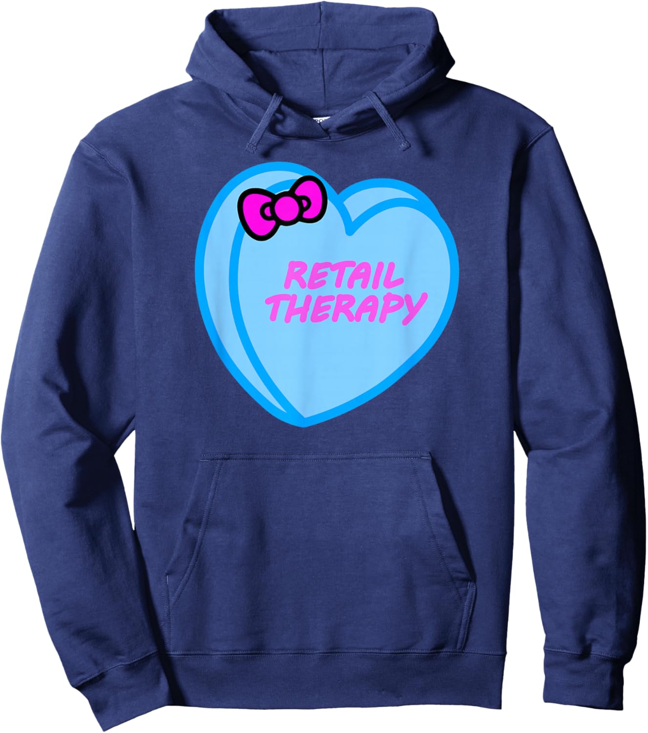 Valentines Day Candy Sweet Hearts Love Retail Therapy Hoodie - Hoodie | Navy