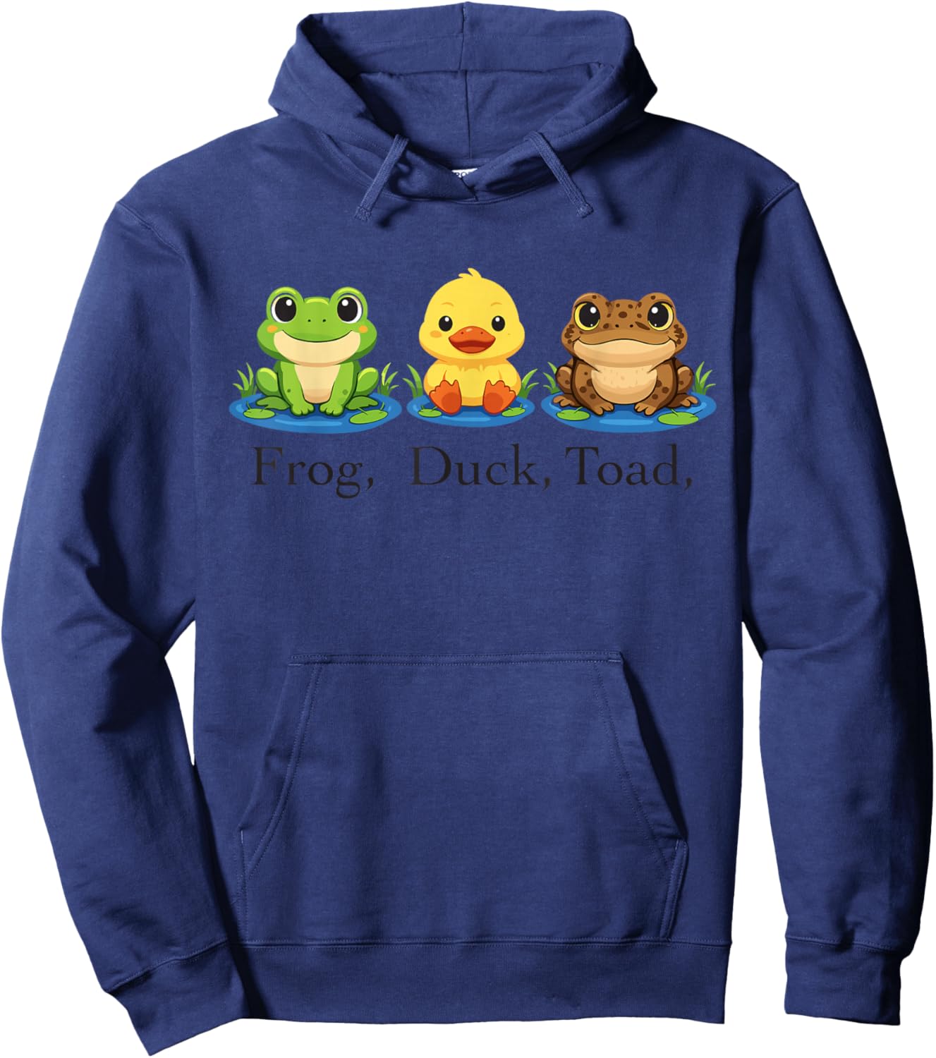 Frog Duck Toad Zoological Funny Protest Women Hoodie - Hoodie | Navy