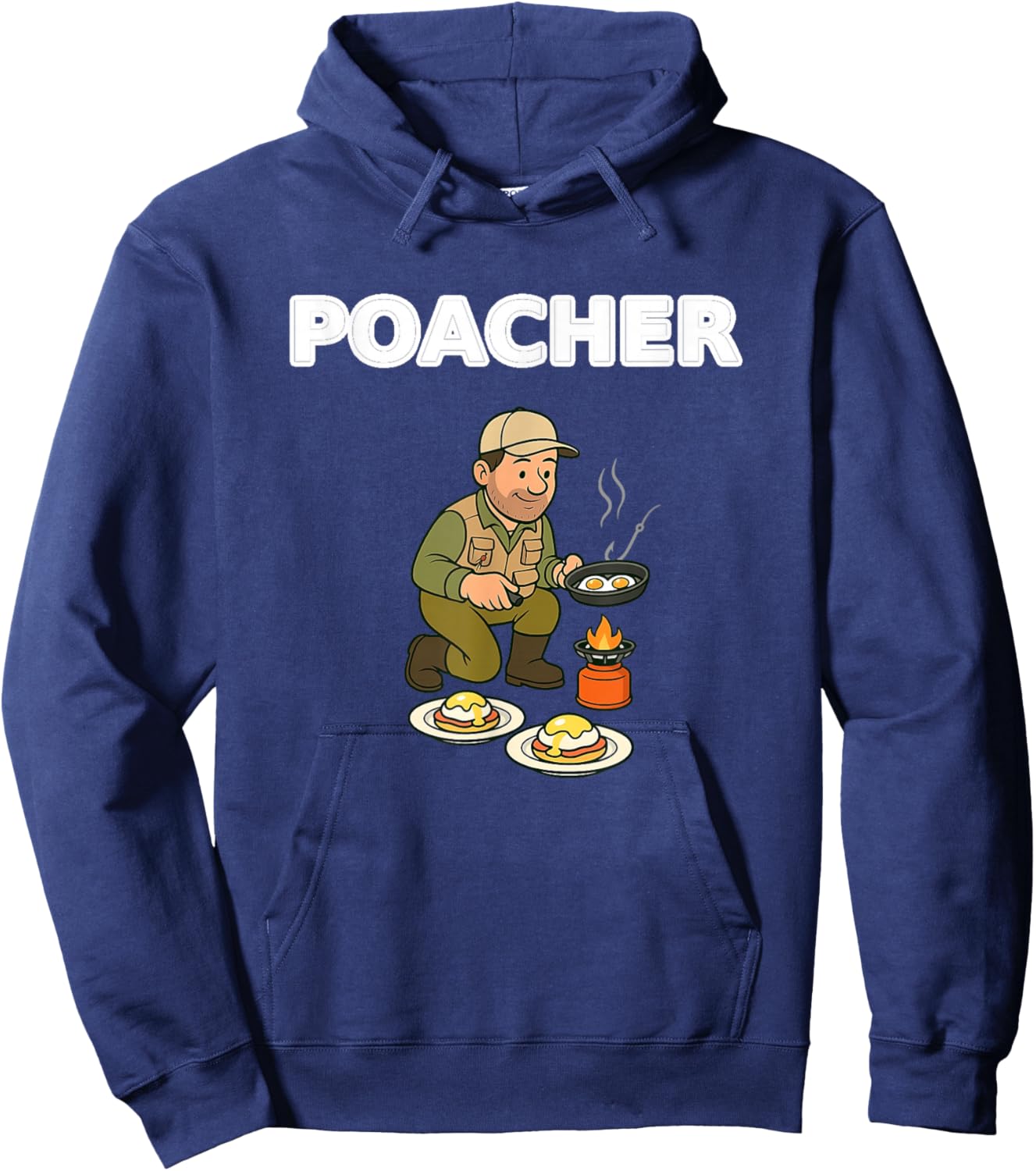 Poacher Fishing Fishing Gift Hunting Gift Funny Fishing Hoodie - Hoodie | Navy