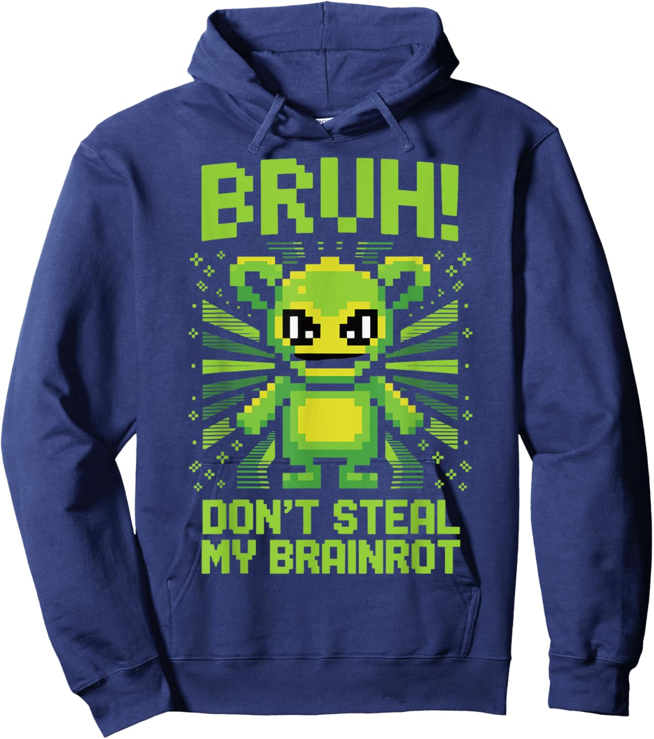 Bruh Don't Steal My Brainrots Funny Meme for Boys Kids Hoodie - Hoodie | Navy