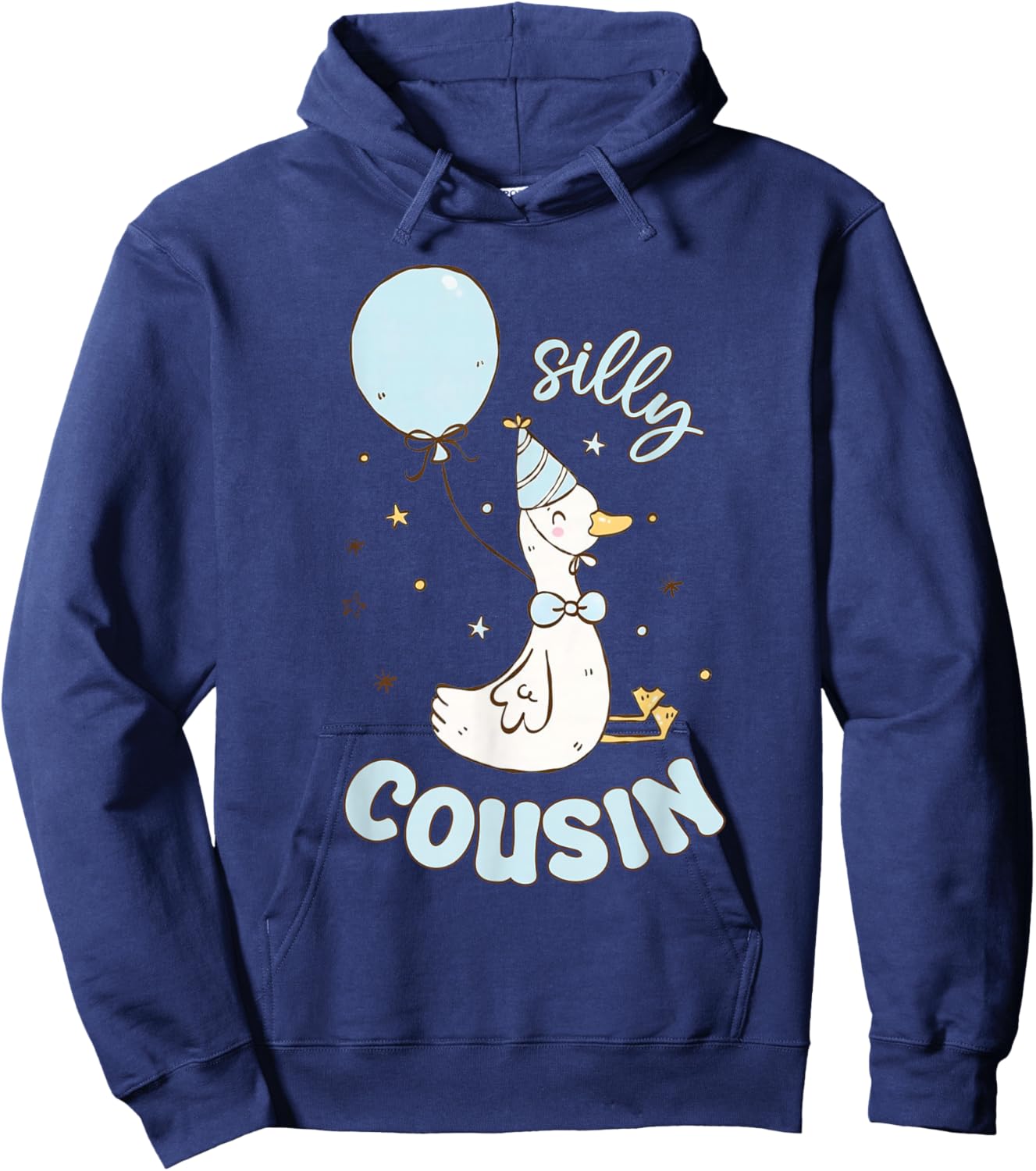 Silly Cousin Silly Goose 1st Birthday Boy Family Matching Hoodie - Hoodie | Navy
