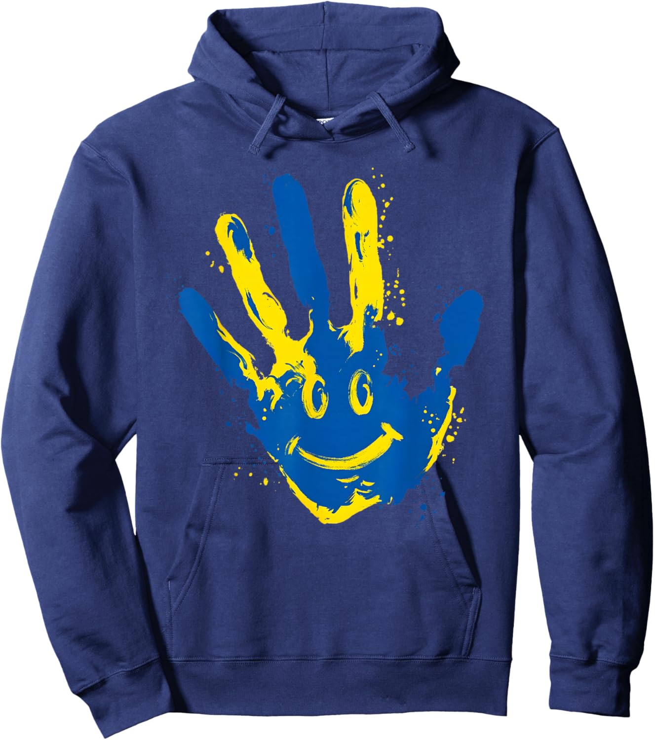 Down Syndrome Awareness Retro Hand Smile T21 Men Women Kids Hoodie - Hoodie | Navy