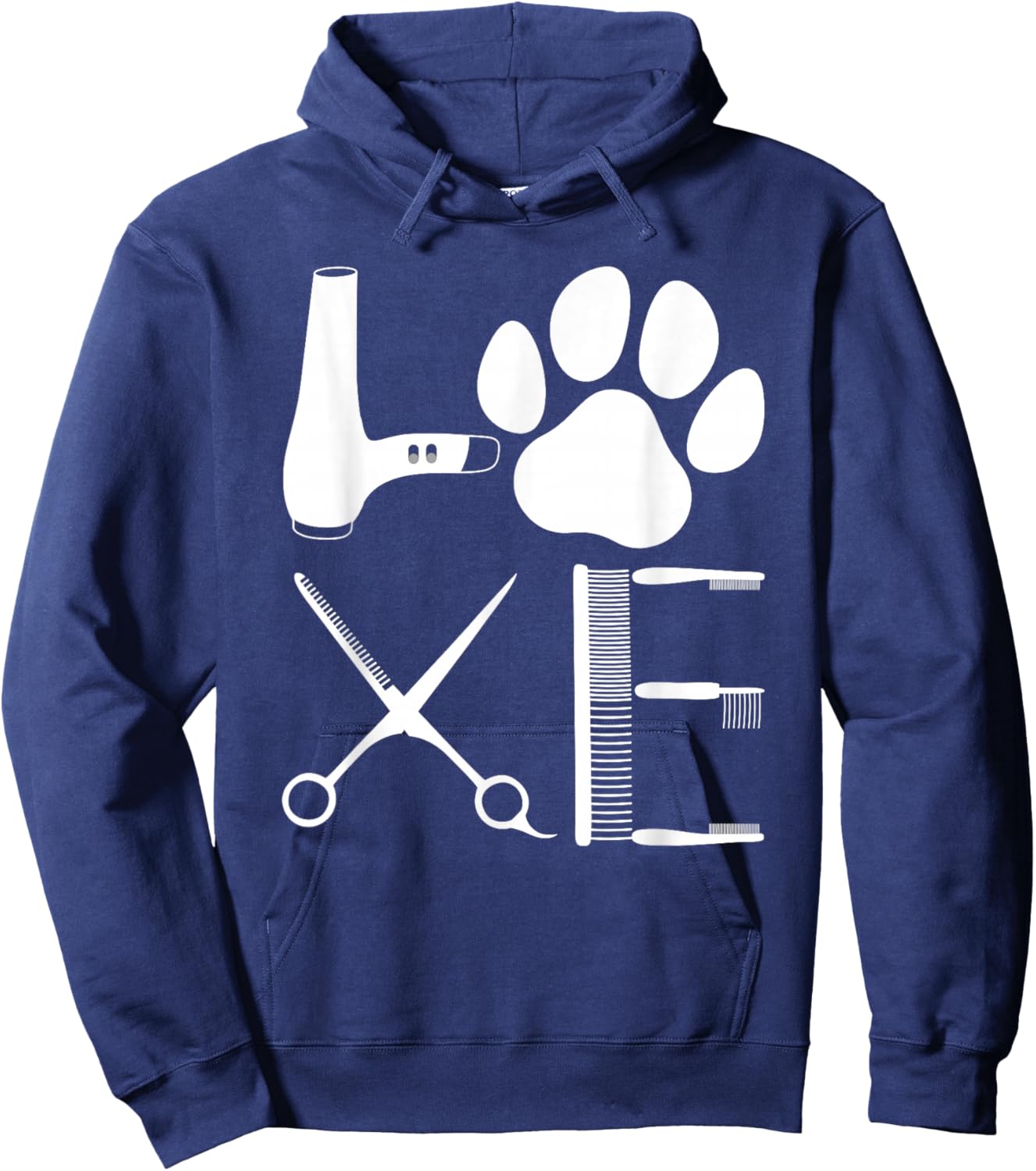 Funny Dog Grooming Art Women Pet Groomer Dog Groomer Hoodie - Hoodie | Navy