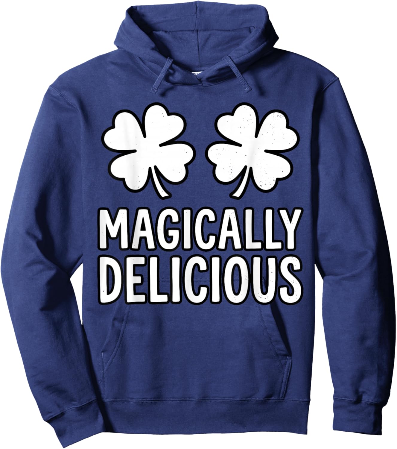 St.Patrick's Day Shamrock Boobs Magically Delicious Irish Hoodie - Hoodie | Navy