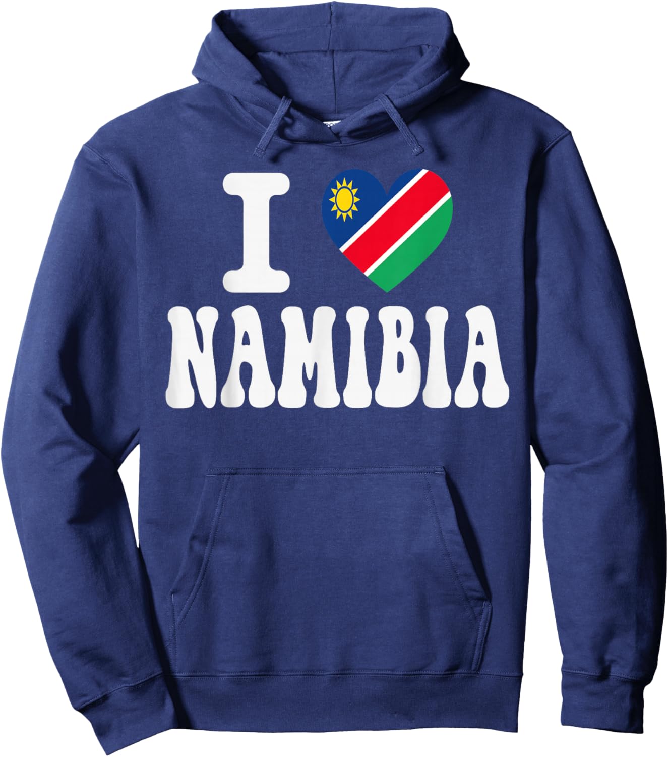 I Love Namibia Heart Flag Retro Travel Souvenir Hoodie - Hoodie | Navy