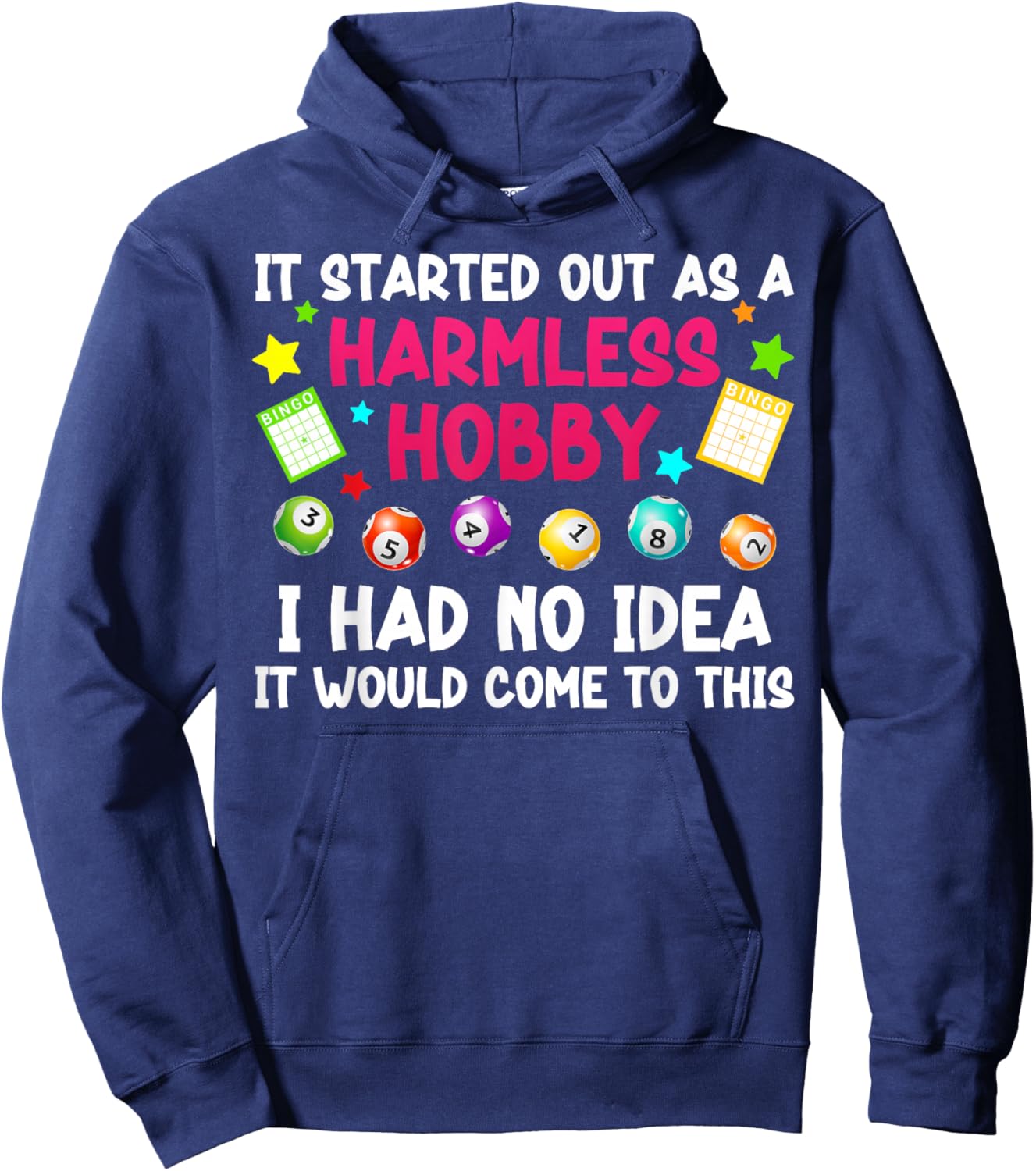 Bingo Lover Funny Bingo Player Bingo Enthusiasts Hoodie - Hoodie | Navy