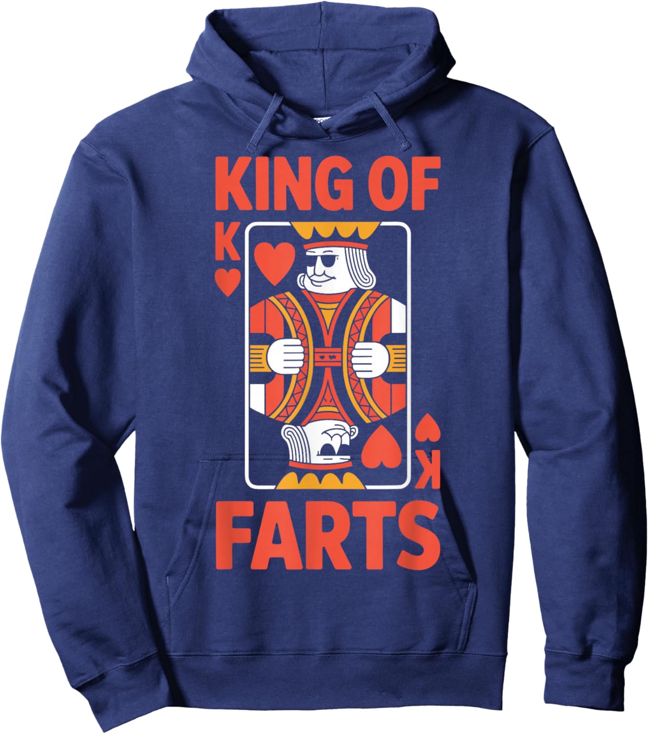 King of Farts Funny Poker Playing Card Humor Hoodie - Hoodie | Navy