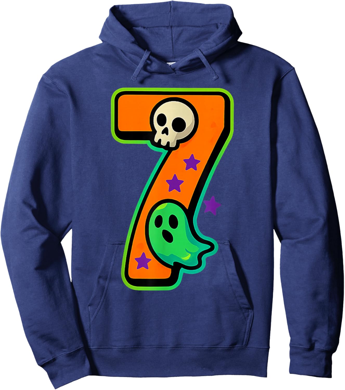 Number 7 Funny Meme Saying 6 7 Six Seven Halloween Hoodie - Hoodie | Navy