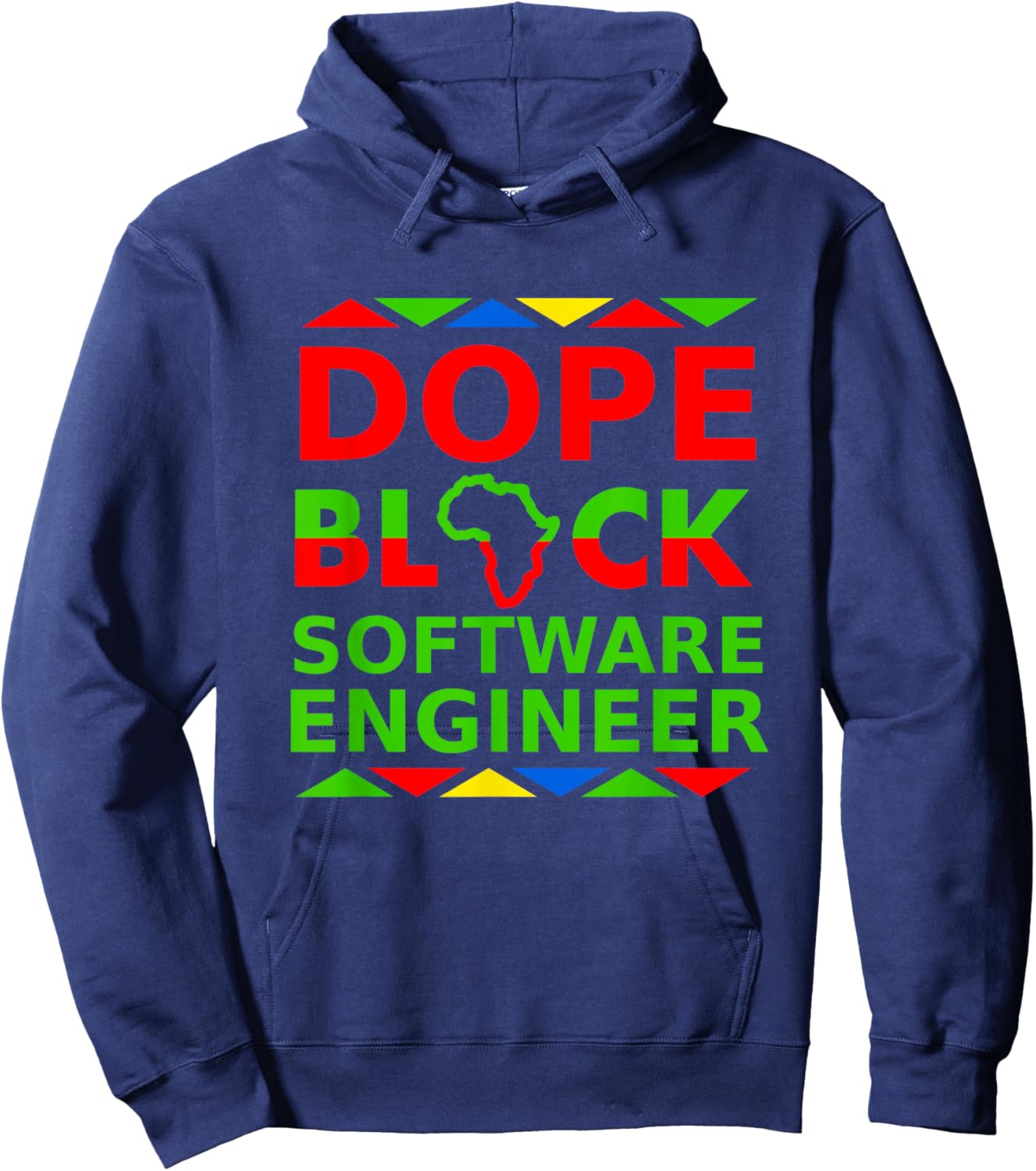 Dope Black Software Engineer Proud Black Professional Career Hoodie - Hoodie | Navy