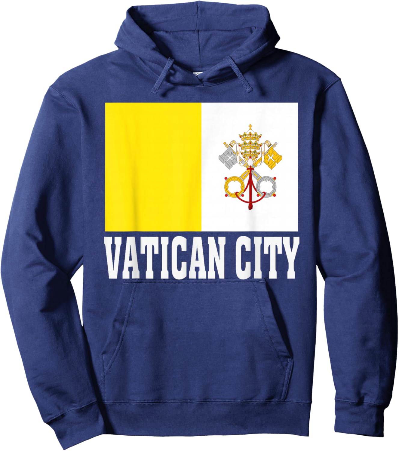 Vatican City Flag Patriotic National Roots Souvenir Hoodie - Hoodie | Navy