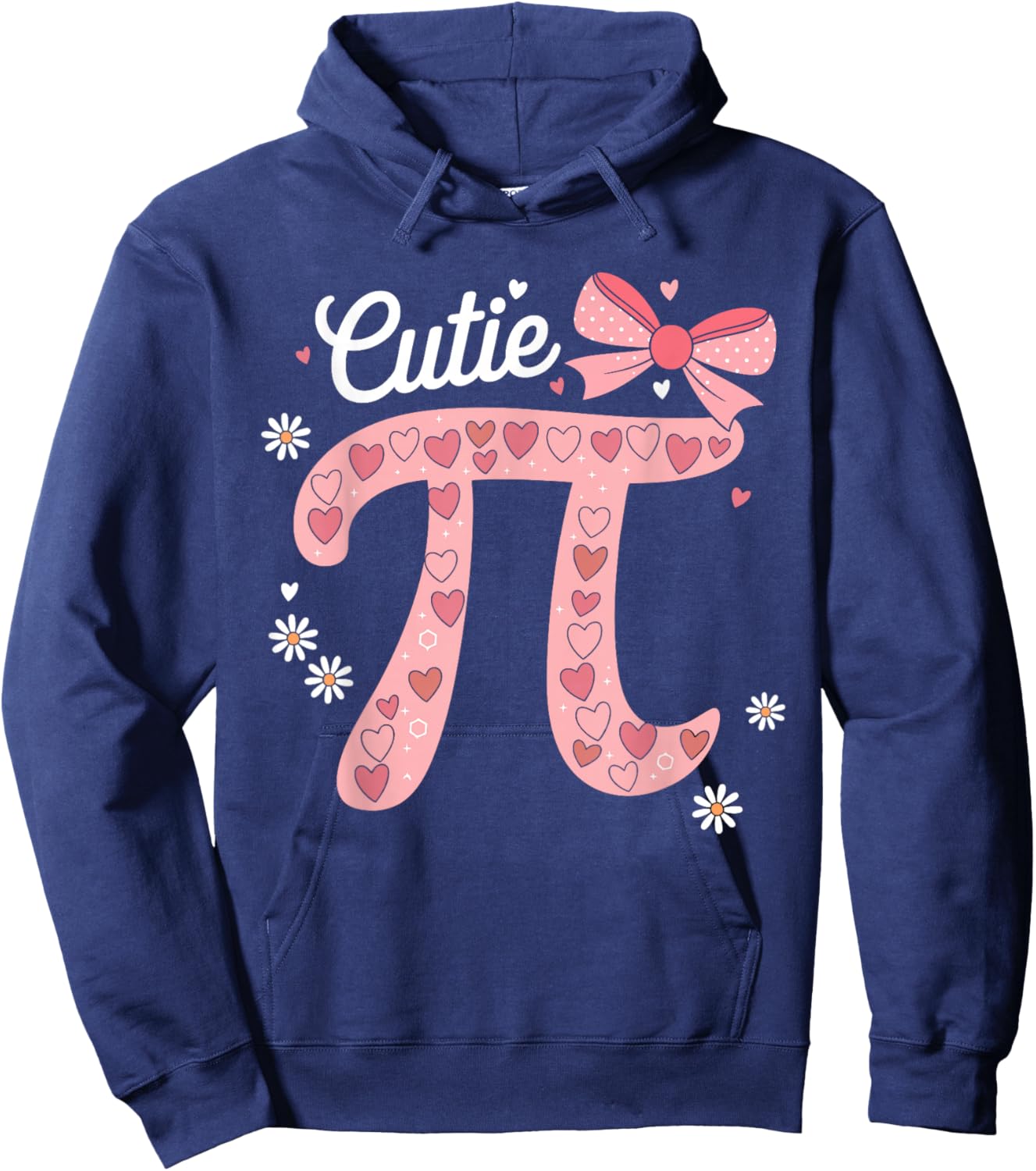 Cutie Pi Day Coquette Women Kids Girls Math Teacher Student Hoodie - Hoodie | Navy