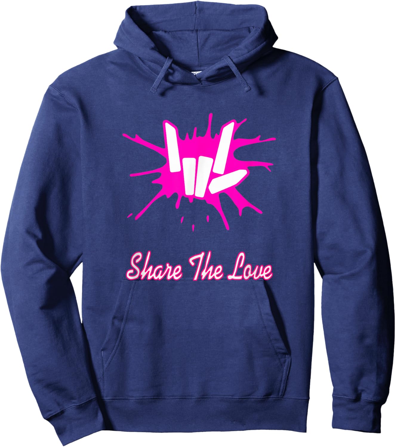 Sharer Share The Love Birthday Gifts for Kids and Youth Hoodie - Hoodie | Navy
