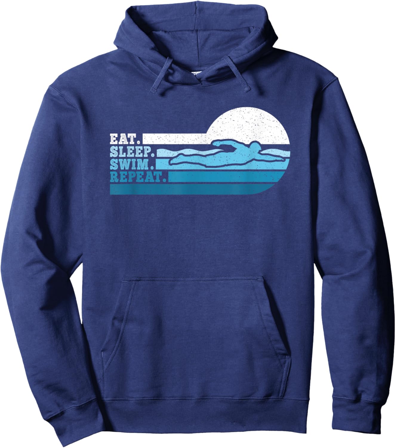 Eat Sleep Swim Repeat Swimming Funny Swimmer Men Boys Kids Hoodie - Hoodie | Navy