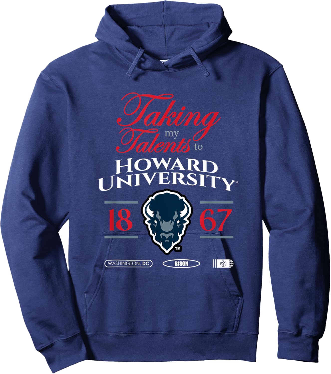 Taking My Talents to Howard University Signing Day Hoodie - Hoodie | Navy