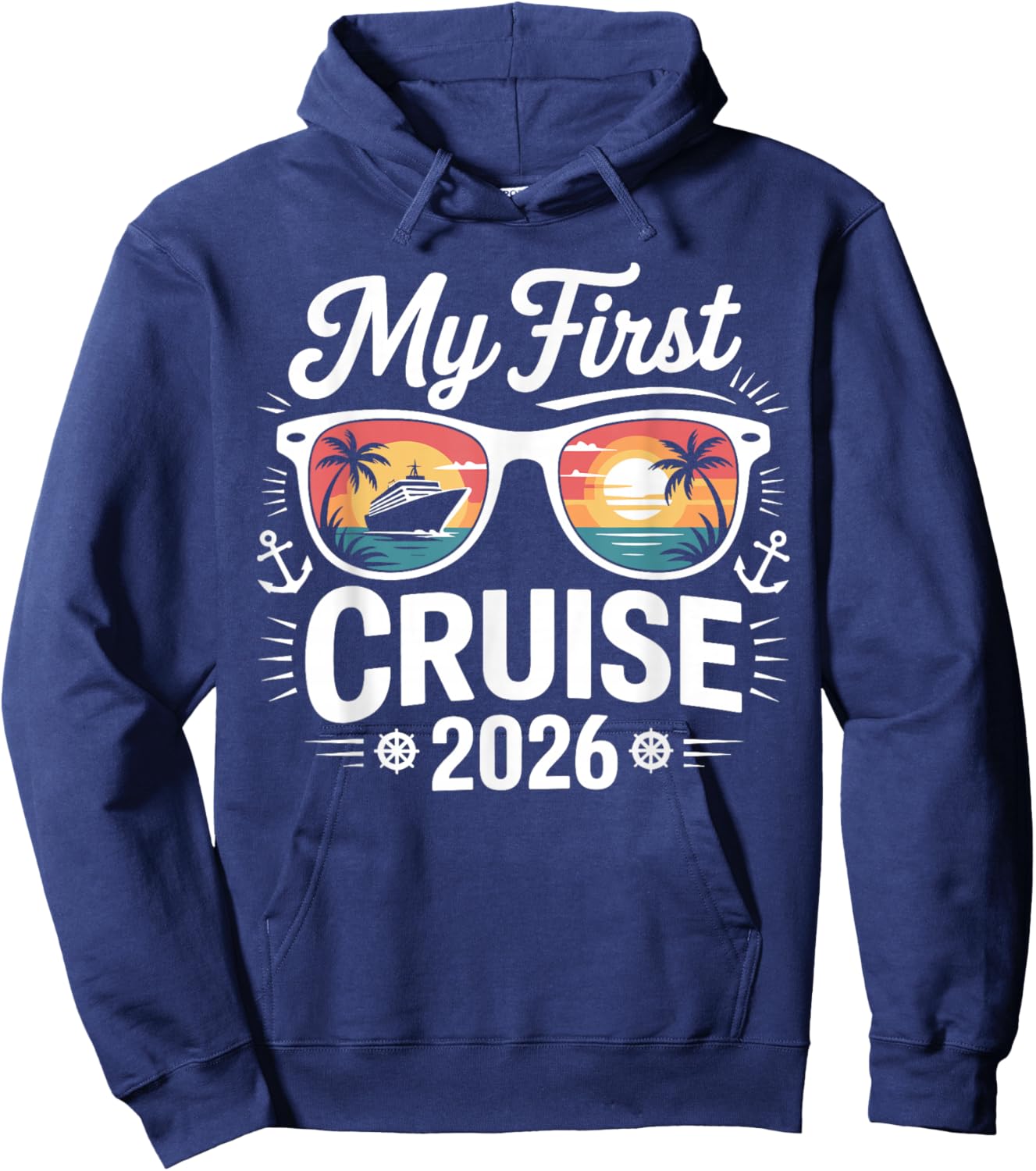 My First Cruise 2026 Summer Vacation Matching Family Hoodie - Hoodie | Navy