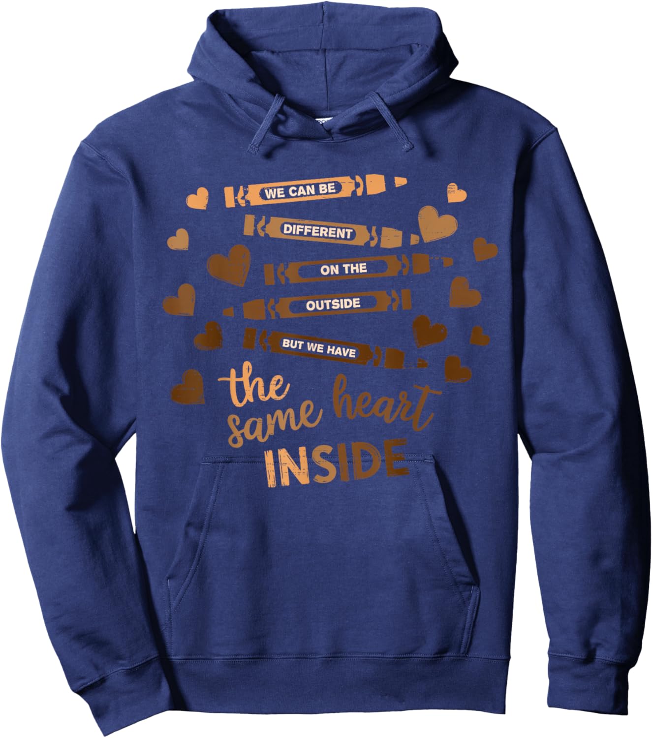 Same Heart Black History BLM Melanin African Women Girl Kids Hoodie - Hoodie | Navy