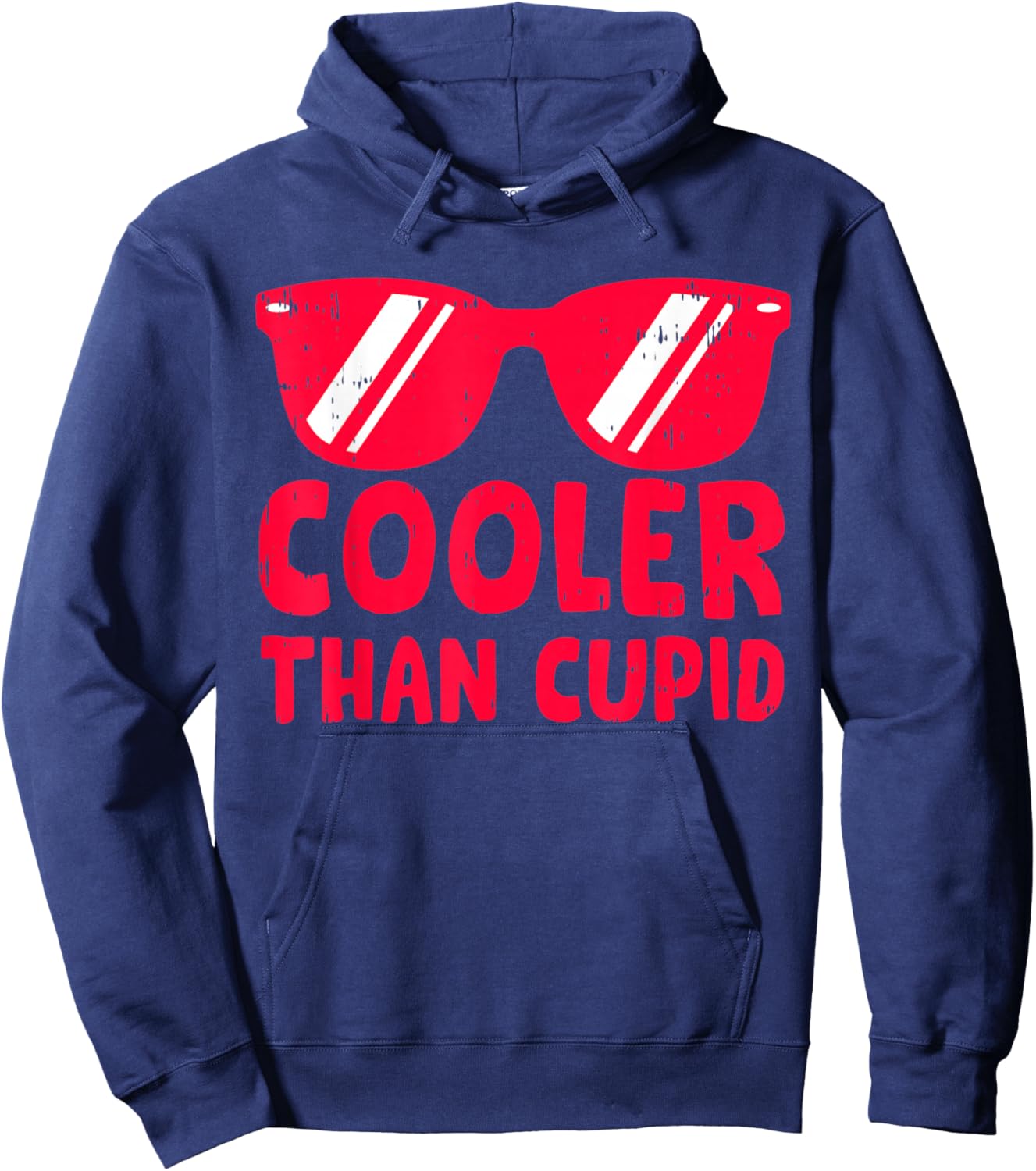 Cute Cooler Than Cupid Valentines Day for Teen Boys Girl Kid Hoodie - Hoodie | Navy