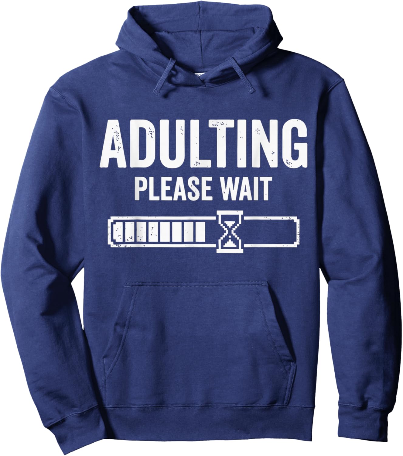 Adulting Please Wait Loading Hoodie - Hoodie | Navy