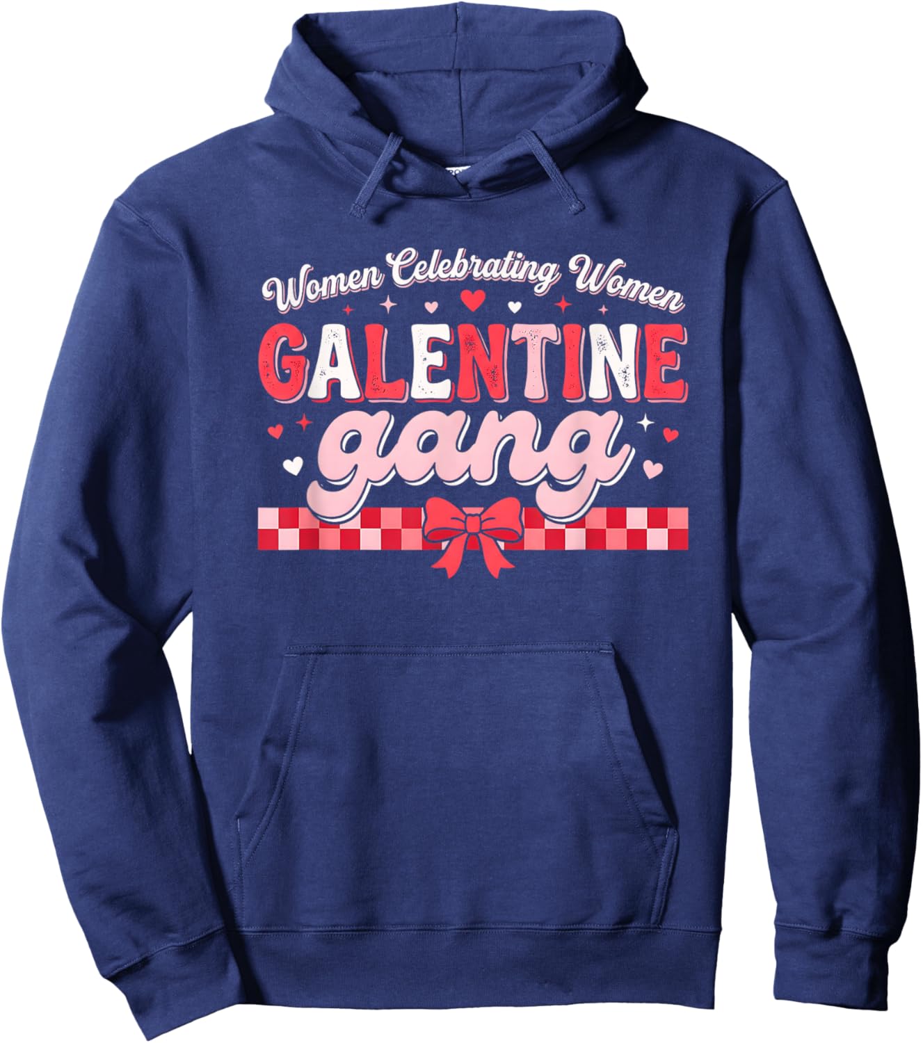 Valentines Day Galentines Gang Funny Valentine Women Girls Hoodie - Hoodie | Navy