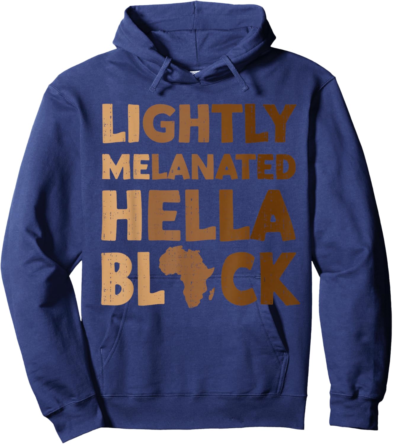 Melanated & Black Melanin Funny Black History Month Women Hoodie - Hoodie | Navy