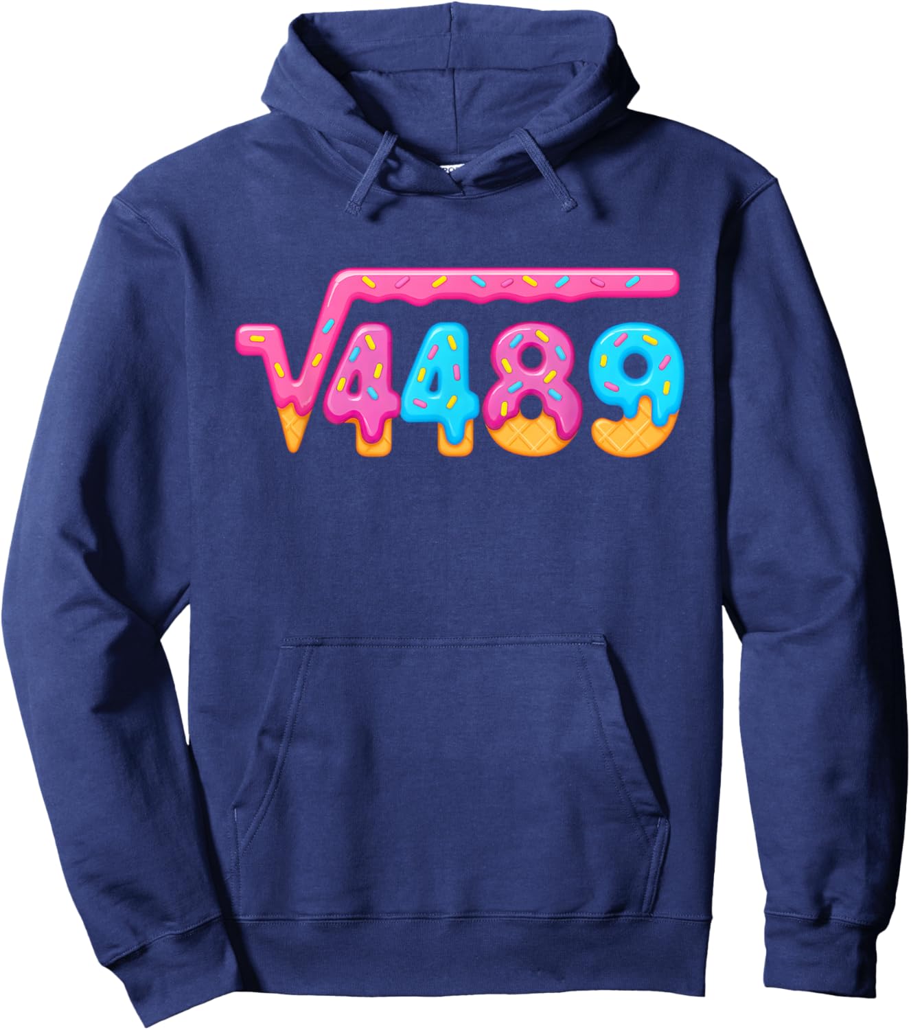 67 Ice Cream Drip Meme Square Root 4489 Gen Alpha Slang Hoodie - Hoodie | Navy