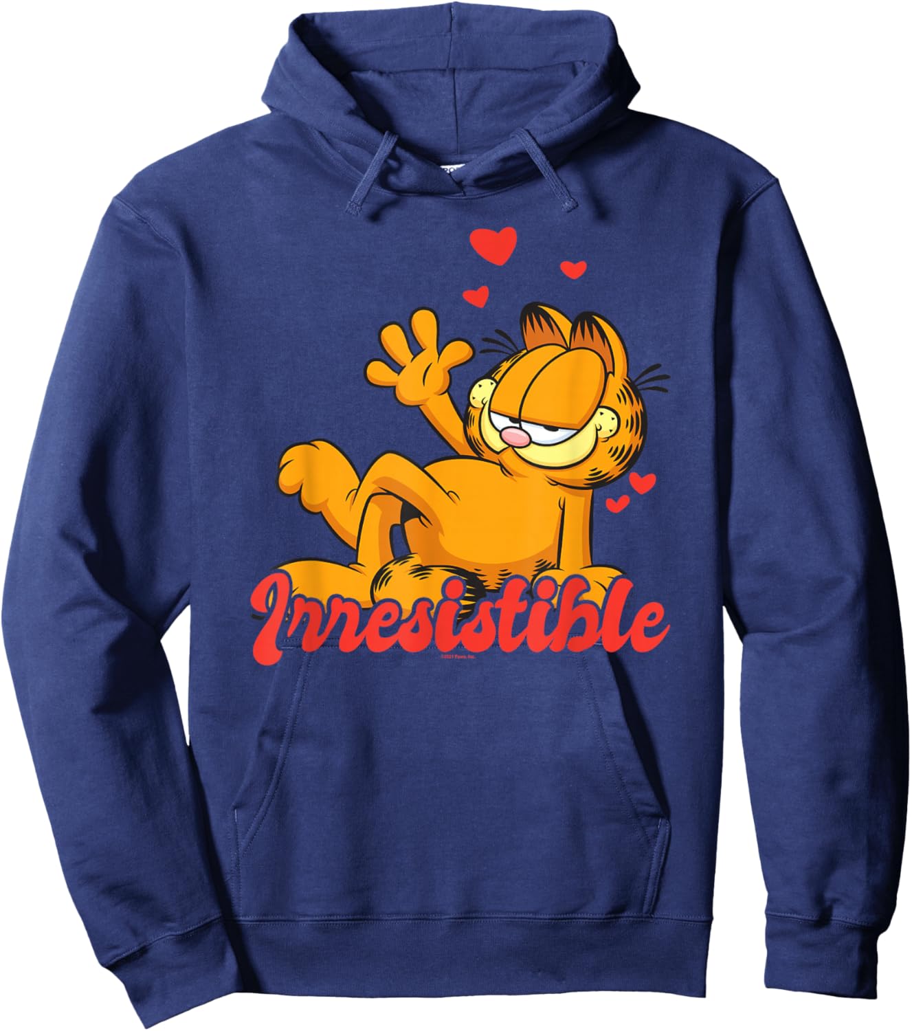 Garfield Valentine's Day He Loves to Be Irresistible Hoodie - Hoodie | Navy