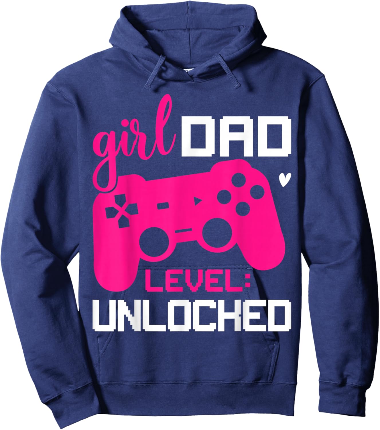 Girl Dad Level: Unlocked New Girl Dad Gifts for Hospital Hoodie - Hoodie | Navy