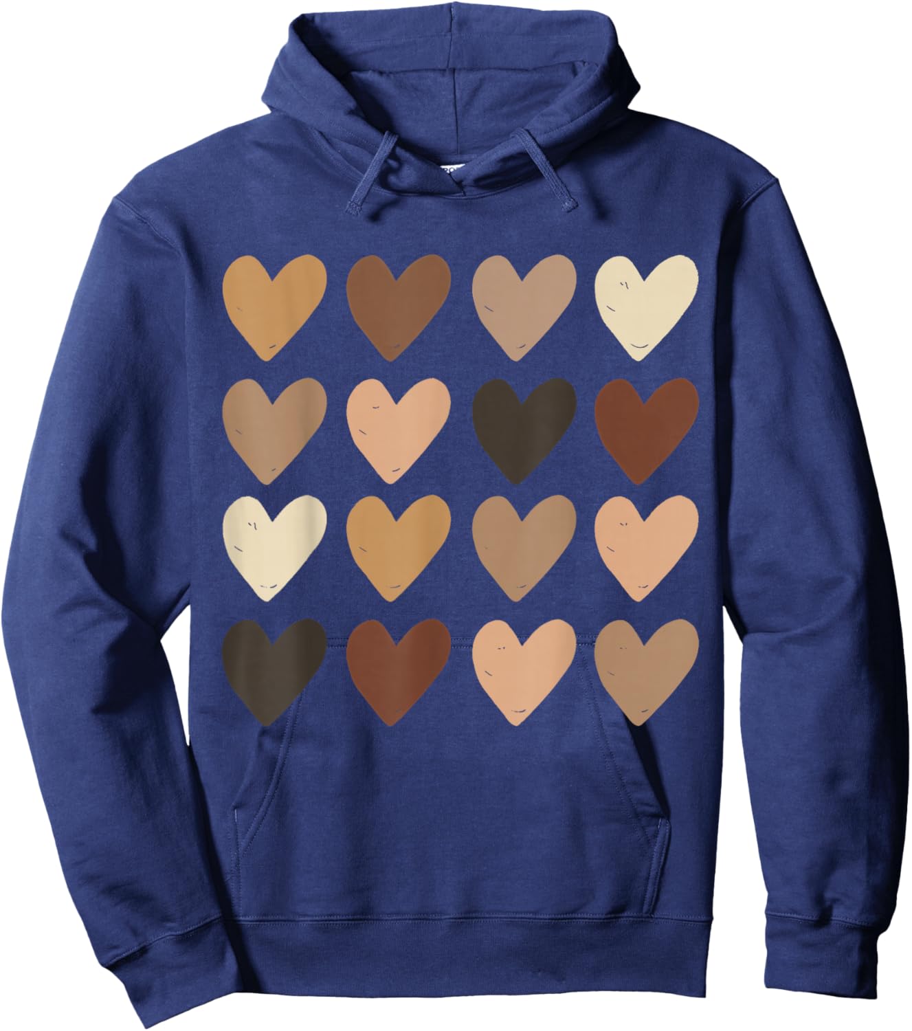 Black History Hearts African American Girls Kids Youth Women Hoodie - Hoodie | Navy