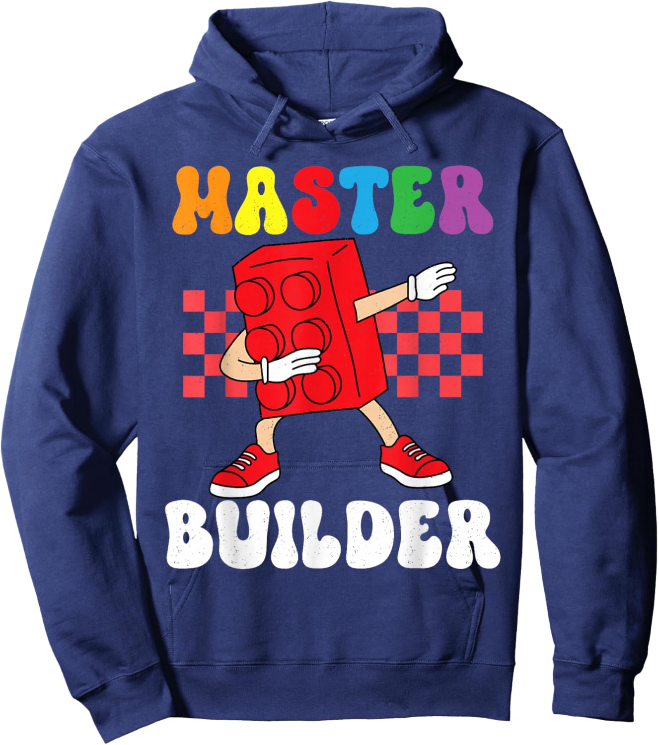 Dabbing Kids Master Builder Funny Building Blocks Brick Boys Hoodie - Hoodie | Navy
